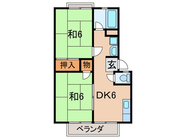 浦部ハイツⅡの物件間取画像